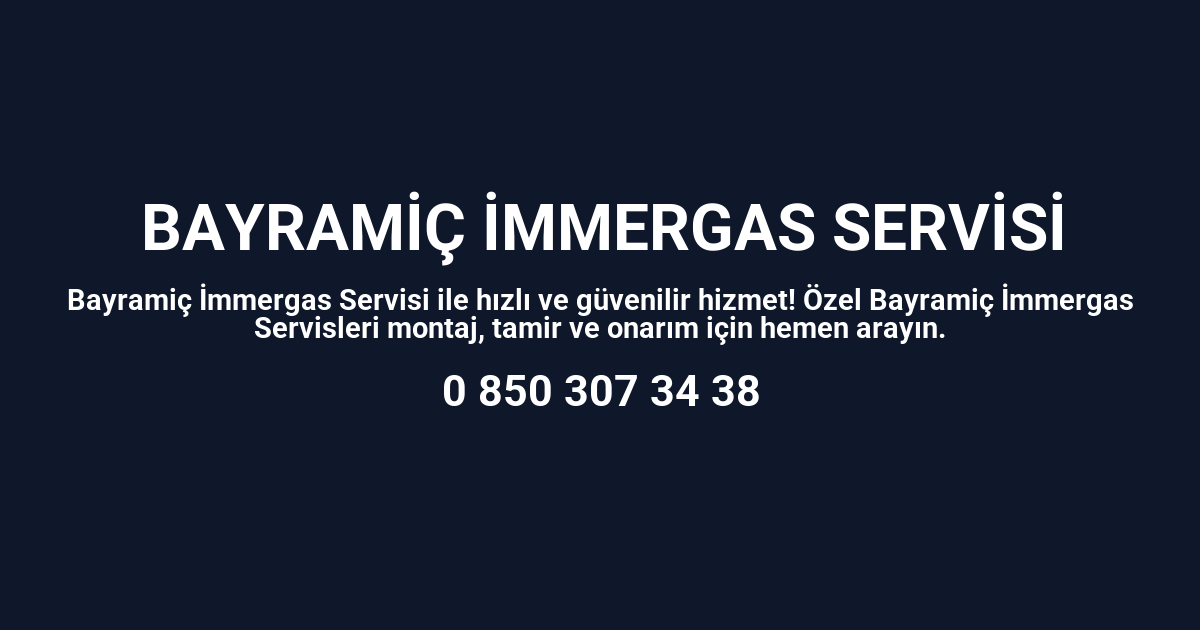 Bayramiç İmmergas Servisi